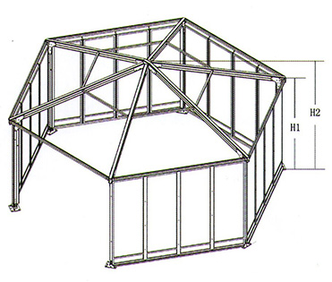 六邊尖頂篷房框架